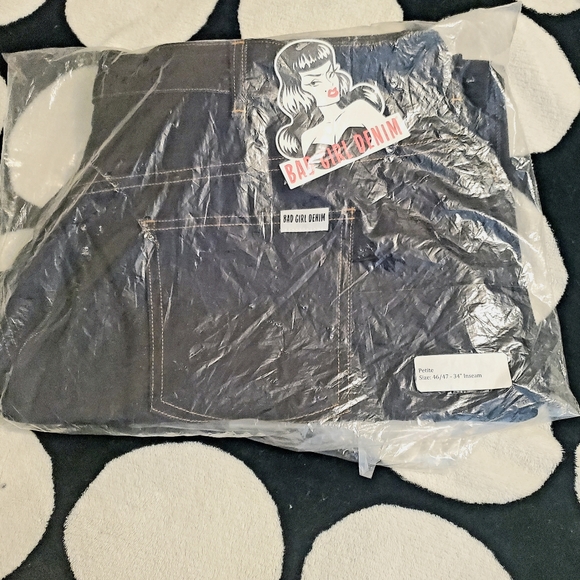 Vixen Micheline Pitt Bad Girl Denim jeans Petite 46/47 - "34 inseam NWT - Picture 3 of 7